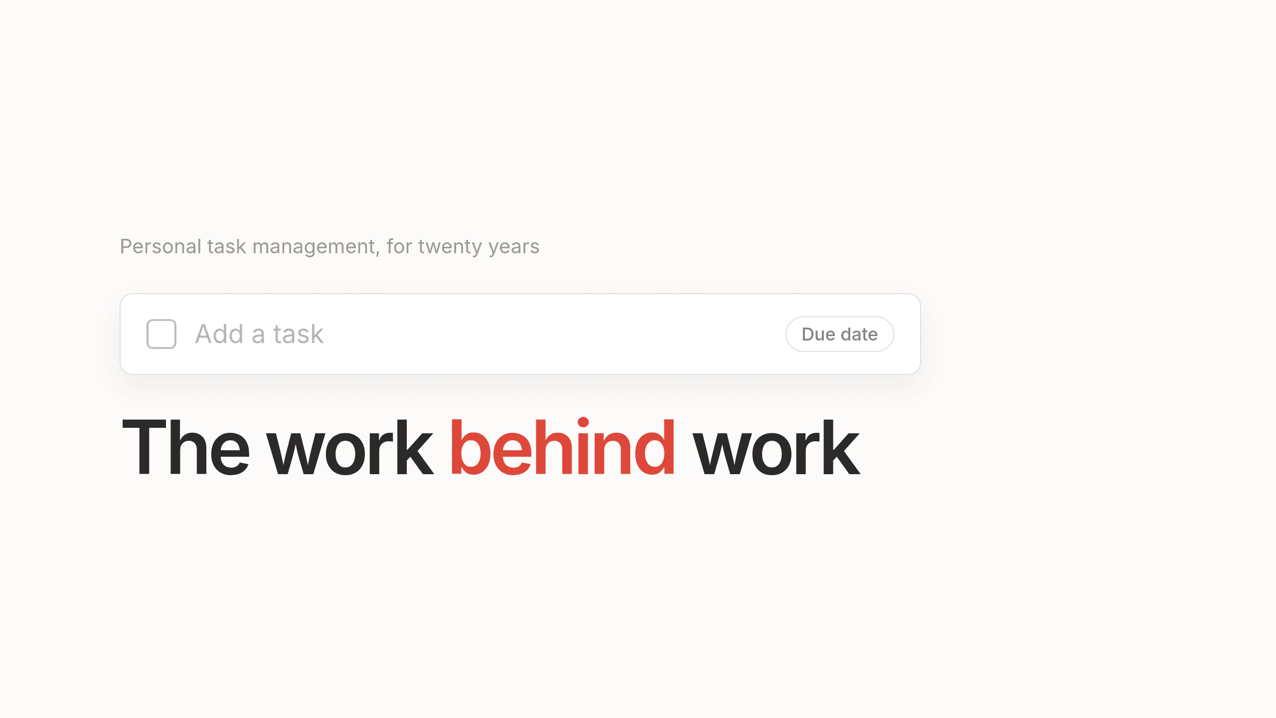 The work behind work: rethinking personal task management